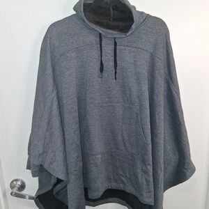 Felina Fleece Lined Poncho. Available In Green & Gray